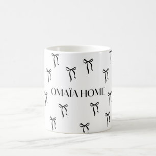Minimalist Black Bow Pattern Coffee Mug