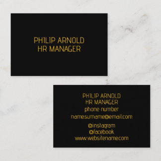 Minimalist Black Business Card