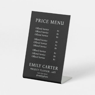 Minimalist Black Business Pedestal Sign