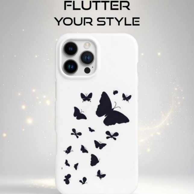 Minimalist Black Butterfly Silhouette Pattern (Creator Uploaded)