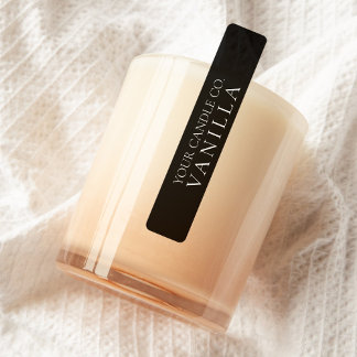 Minimalist Black Candle Label