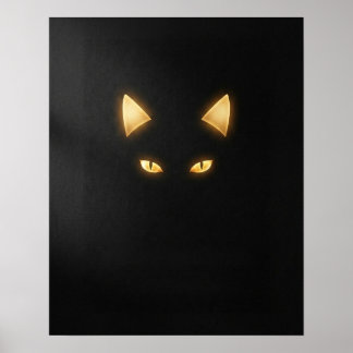 Minimalist Black Cat Art Print