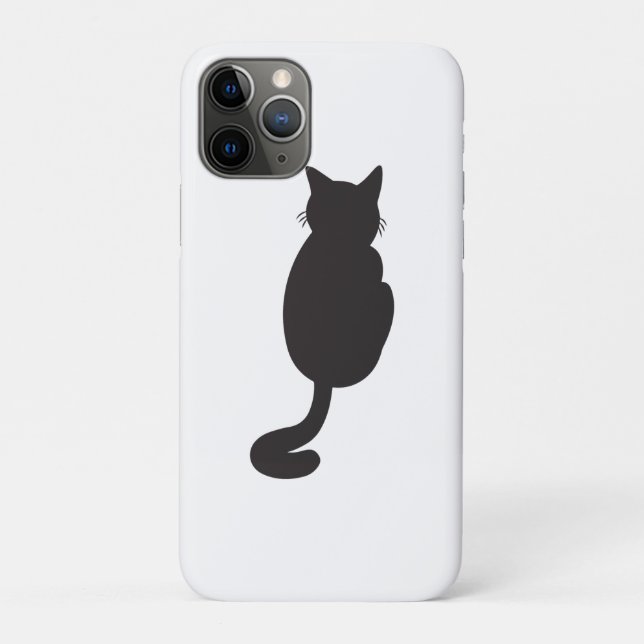 Minimalist Black Cat Silhouette  Case-Mate iPhone Case (Back)