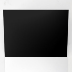 Minimalist Black Cat Silhouette Tri-Fold Invitation