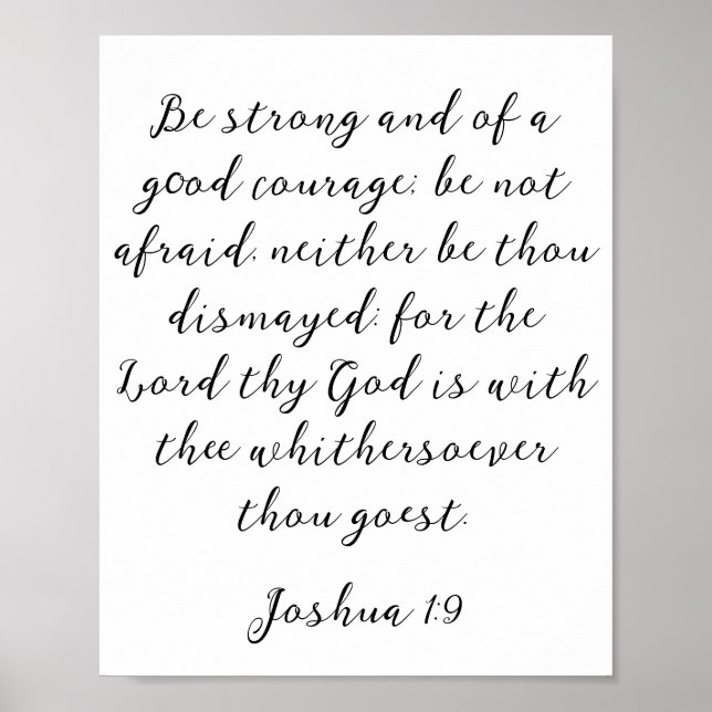 Minimalist Black Christian Quote Poster (Front)