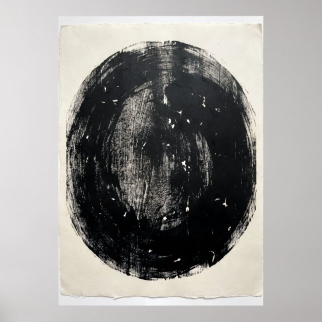 Minimalist Black Circle Poster | Zen Enso Abstract (Front)