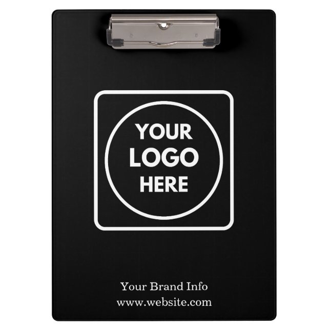 Minimalist Black Clipboard | Custom Corporate  (Front)
