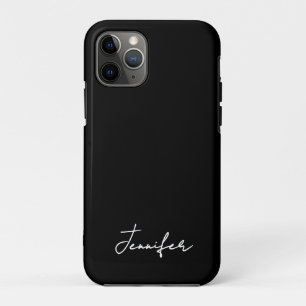 Minimalist Black Custom Name Signature Script  iPhone 11 Pro Case