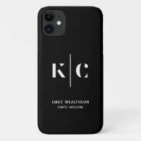 minimalist, black, editable iPhone / iPad case
