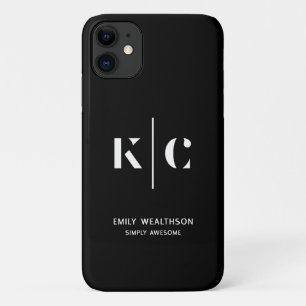 minimalist, black, editable iPhone / iPad case
