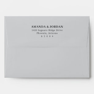 Minimalist Black Formal Address Envelope