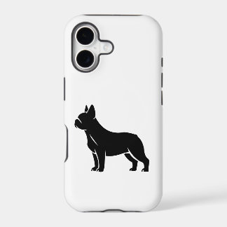 Minimalist Black French Bulldog Silhouette on