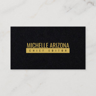 Minimalist Black & Gold Colour Professional Modern Business Card
