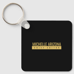 Minimalist Black & Gold Colour Professional Modern Key Ring