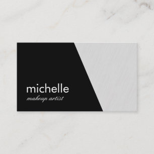 Minimalist Black Grey Geometric Business Card