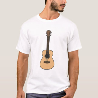 Minimalist Black Guitar Silhouette T-Shirt – For T