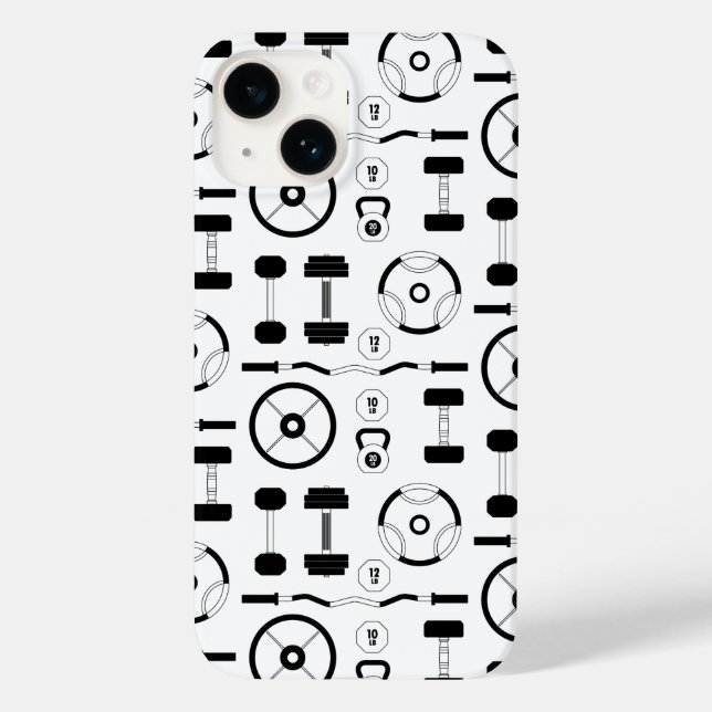 Minimalist Black Gym Equipment Case-Mate iPhone Case (Back)