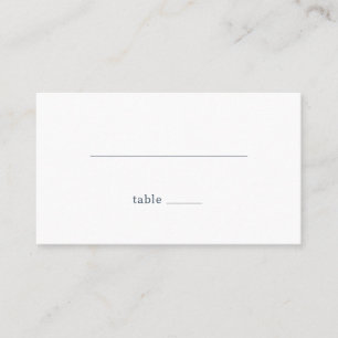Minimalist Black Horizontal Line Place Card