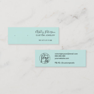 Minimalist black ice blue jewellery display earrin mini business card
