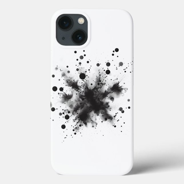 Minimalist Black Ink Splash Phone Case - Modern  (Back)