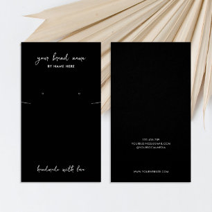 Minimalist Black Jewellery Earring Display Card