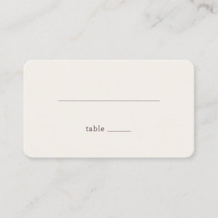Minimalist Black Line Place Card