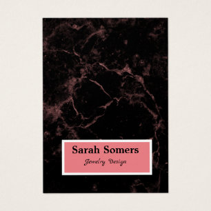 Minimalist Black Marble Rose Gold Earring