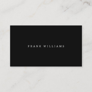 Minimalist Black Masculine with QR Code Business Card