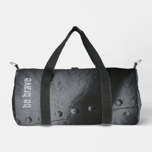 Minimalist black metal rivets duffle bag