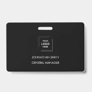 Minimalist Black Modern Professional Employee ID Badge