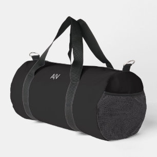 Minimalist Black Monogram Duffle Bag
