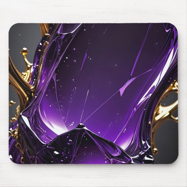 Minimalist Black Mouse Pad with  Accents | Mode (Front)