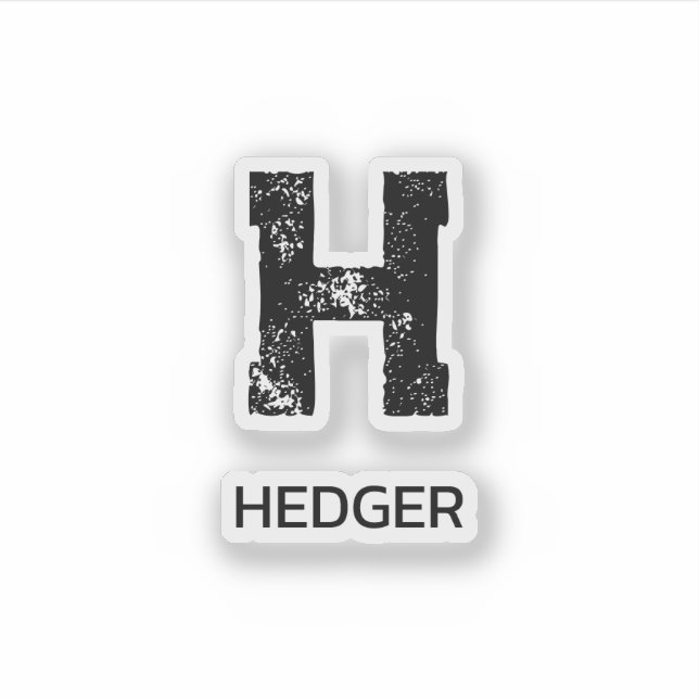 MINIMALIST BLACK ONE LETTER MONOGRAM NAME CLEAR (Front)