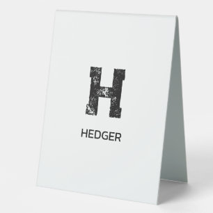 MINIMALIST BLACK ONE LETTER MONOGRAM NAME WHITE