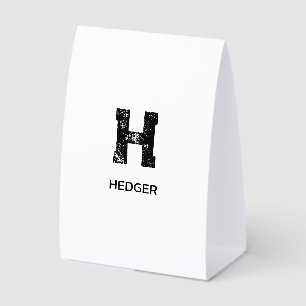 MINIMALIST BLACK ONE LETTER MONOGRAM NAME WHITE