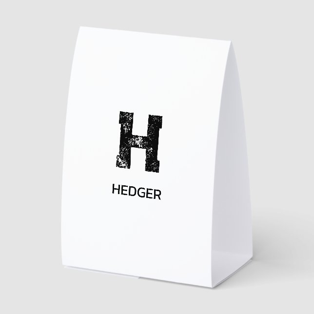 MINIMALIST BLACK ONE LETTER MONOGRAM NAME WHITE (Front)