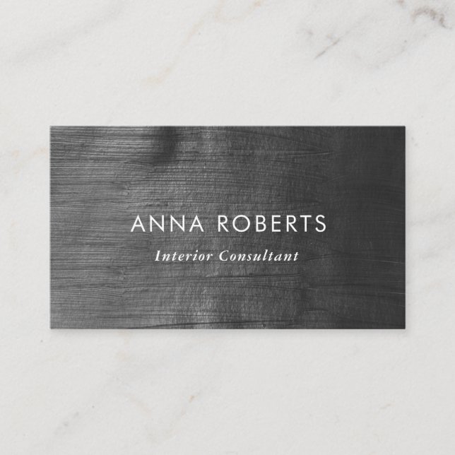 Minimalist Black painted business card (Front)