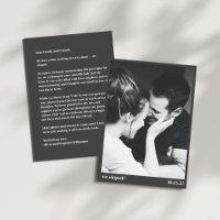 Minimalist Black Photo Eloped Custom Message
