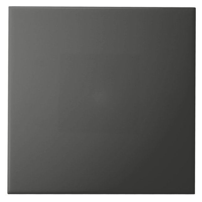 Minimalist Black Plain Solid Colour  Ceramic Tile (Front)