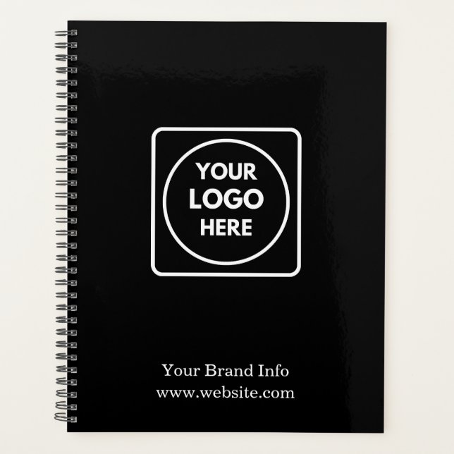 Minimalist Black Planner | Custom Corporate  (Front)