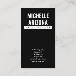 Minimalist Black Professional Modern Business Card