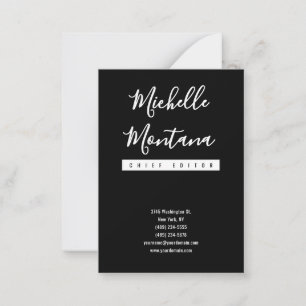 Minimalist Black Professional Modern Card