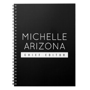 Minimalist Black Professional Modern Notebook