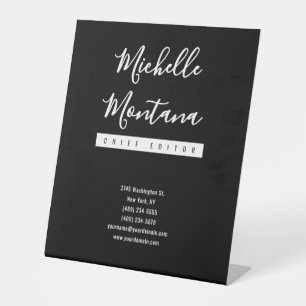 Minimalist Black Professional Modern Pedestal Sign
