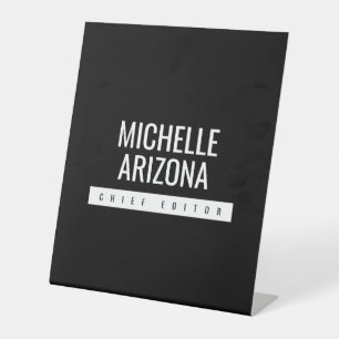 Minimalist Black Professional Modern Pedestal Sign