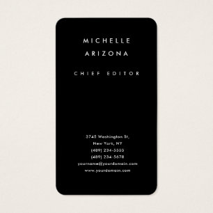 Minimalist Black Professional Modern Profile Card