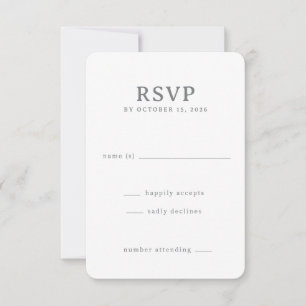 Minimalist Black RSVP Card