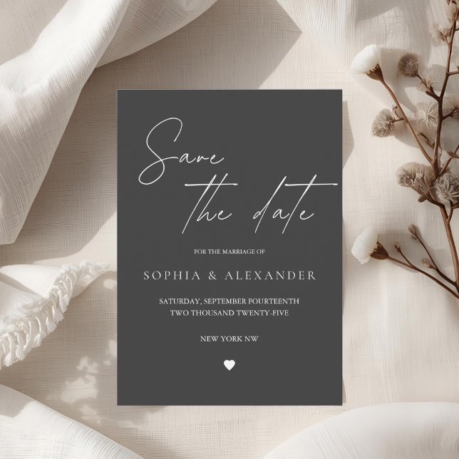 Minimalist Black Save the Date Invitation (Creator Uploaded)