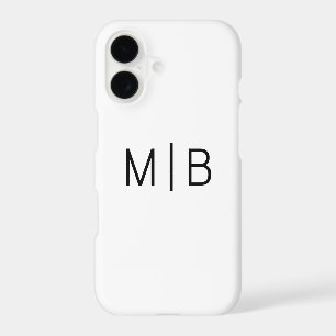 Minimalist Black Script Monogram Initials