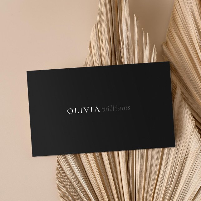 Minimalist Black Simple Professional Business Card (Creator Uploaded)